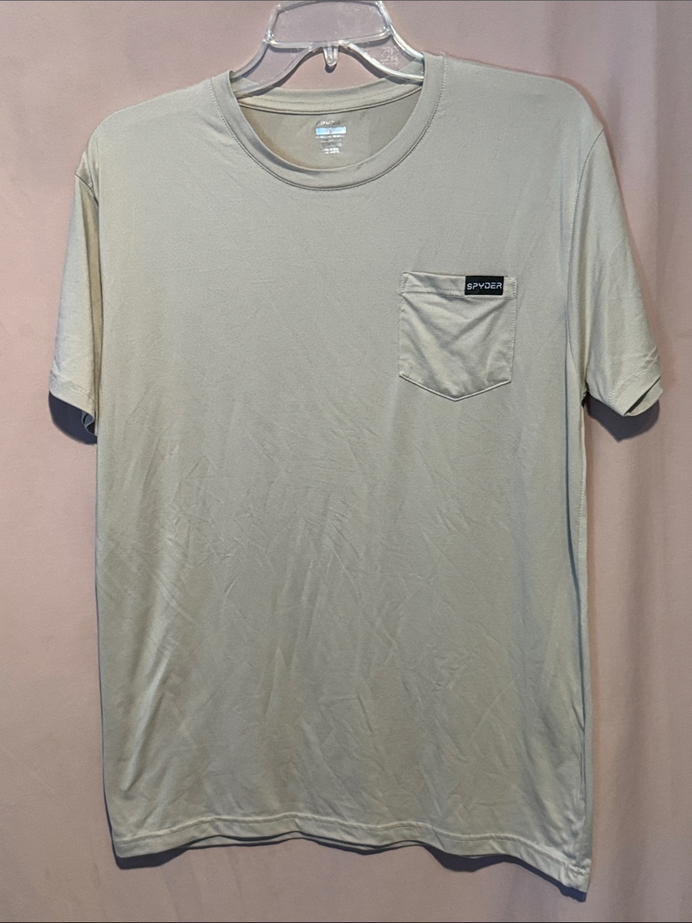 Spyder Men's Light Tan Pocket Short Sleeve Tee
